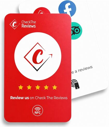 بطاقة NFC الرقمية - بطاقة Smart Tap لزيادة التعليقات - متوافقة مع Google وFacebook وTrustpilot وTripAdvisor (وحدة واحدة) in Kuwait