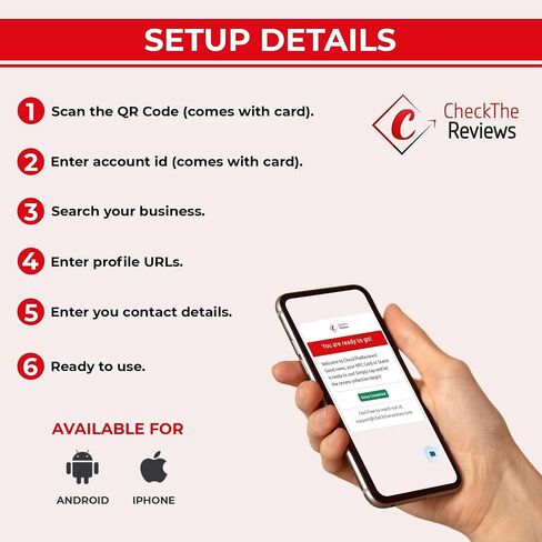 بطاقة NFC الرقمية - بطاقة Smart Tap لزيادة التعليقات - متوافقة مع Google وFacebook وTrustpilot وTripAdvisor (وحدة واحدة) in Kuwait