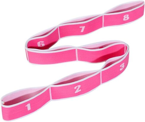 Elastic Fitness Stretch Belt for Muscle Building and Coordination Training, Suitable for Men and Women, for Yoga, Pilates, Gymnastics Exercises, Latex Silk Material, 33.5" X 1.52" in Kuwait