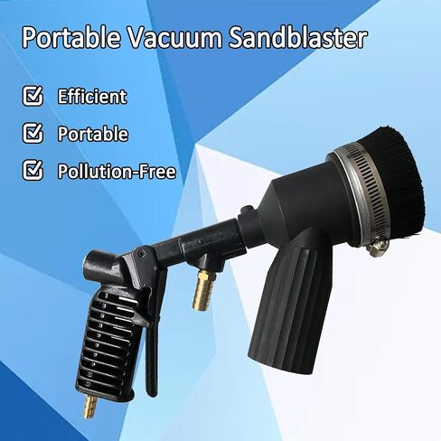 Portable Vacuum Sandblaster with Recovery System and Ceramic Nozzle, Tank Kit for Efficient Paint Cleaning and Dust Collection in Kuwait