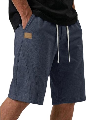 Men's Casual 5 Inch Inseam Shorts Quick Dry Lightweight Breathable Stretch Elastic Drawstring Waist Beach Shorts in Saudi Arabia