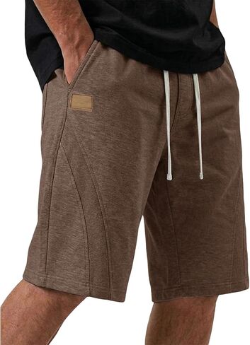 Men's Casual 5 Inch Inseam Shorts Quick Dry Lightweight Breathable Stretch Elastic Drawstring Waist Beach Shorts in Saudi Arabia