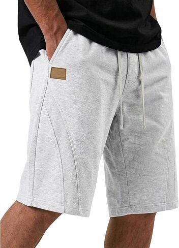 Men's Casual 5 Inch Inseam Shorts Quick Dry Lightweight Breathable Stretch Elastic Drawstring Waist Beach Shorts in Saudi Arabia