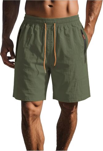 Men's Quick Dry 5 Inch Running Shorts Lightweight Breathable Gym Workout Shorts with Drawstring Elastic Waist in Kuwait