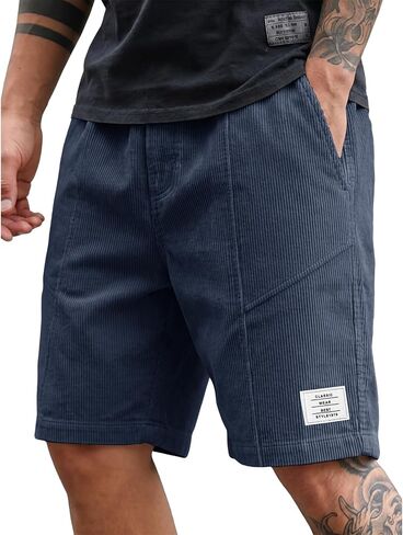 Men's Casual 5 Inch Inseam Shorts Quick Dry Lightweight Breathable Stretch Elastic Drawstring Waist Beach Shorts in Saudi Arabia