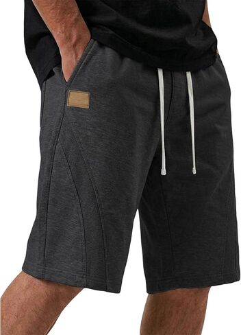 Men's Casual 5 Inch Inseam Shorts Quick Dry Lightweight Breathable Stretch Elastic Drawstring Waist Beach Shorts in Saudi Arabia