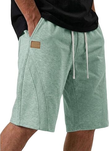 Men's Casual 5 Inch Inseam Shorts Quick Dry Lightweight Breathable Stretch Elastic Drawstring Waist Beach Shorts in Saudi Arabia
