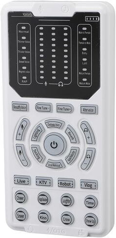 Portable Voice Changer, 16 Sound Modes 10 Levels Fine Tuning Sound Effect Converter with 8 Built in Effects and KTV Mode for Gaming Live Streaming Phone Computer in Kuwait