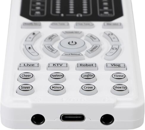 Portable Voice Changer, 16 Sound Modes 10 Levels Fine Tuning Sound Effect Converter with 8 Built in Effects and KTV Mode for Gaming Live Streaming Phone Computer in Kuwait