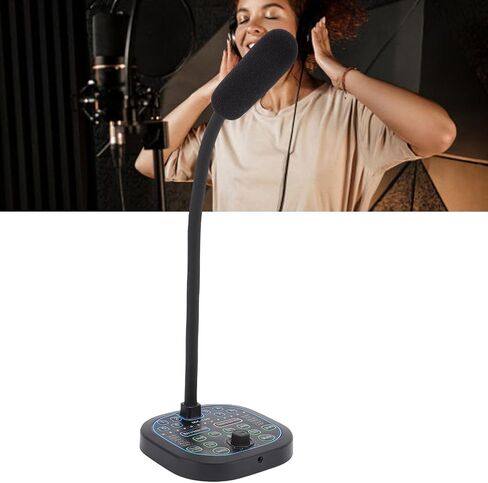 Voice Disguiser, 16 Different Voice Changes Portable Changer Easy to Use Changer Device with 3.5mm Microphone for PC Phone Gaming, Handheld in Kuwait