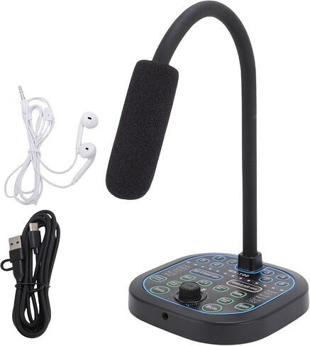Voice Disguiser, 16 Different Voice Changes Portable Changer Easy to Use Changer Device with 3.5mm Microphone for PC Phone Gaming, Handheld in Kuwait