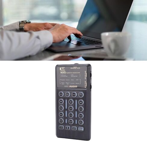 GOWENIC Portable Voice Changer, Bluetooth Voice Modulator with 8 Sound Effects 6 Reverb Modes RGB Light, for PC Phone Tablet Live Streaming Gaming in Kuwait