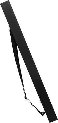 Eujgoov Violin Viola Cello Bow Case Leather Hardware Corners Adjustable Strap Thick Velvet Cotton Double Layer Protection Universal Fit Black in Kuwait