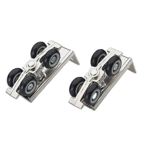 2PCS/Set Door Roller Assembly, Steel Bracket Ball Bearings, 4-Wheel Hanging Sliding Wardrobe Closet Door Roller in Kuwait