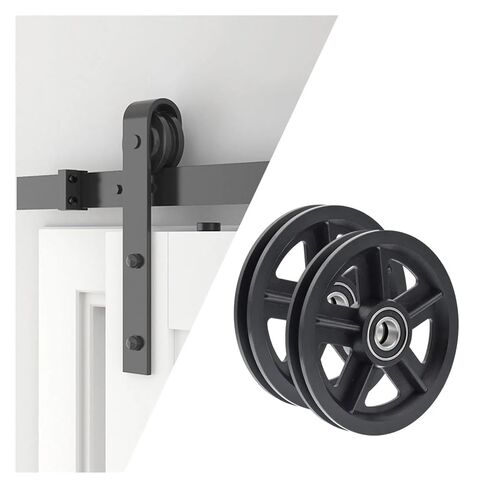 2Pcs Barn Door Pulleys for Cabinet Window Concave Wheel Rolling Bearing Pulley Sliding Door Runner Hanging Rail Hardware Roller in Kuwait