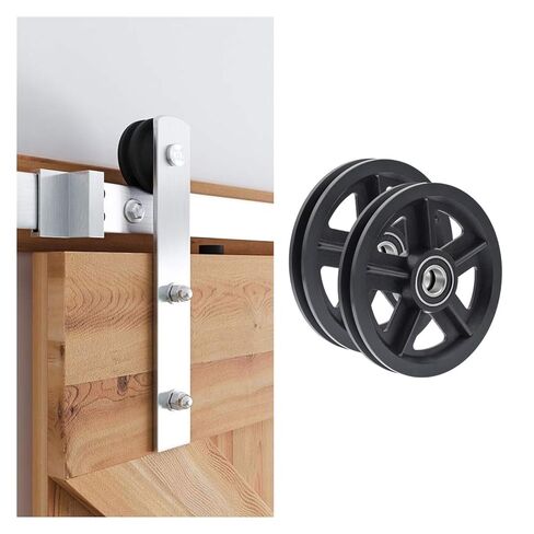 2Pcs Barn Door Pulleys for Cabinet Window Concave Wheel Rolling Bearing Pulley Sliding Door Runner Hanging Rail Hardware Roller in Kuwait