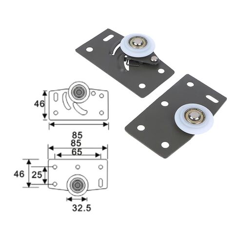 Wardrobe Door Wheel Furniture Closet Mute Pulley Moving Door with Adjustable Spring Door Rollers Furniture Parts in Kuwait