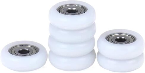 10Pc Shower Door Roller Runner Wheel Replacement White Shower Room Pulley 19-25mm Wheel Diameter for Household Shower Enclosures(23mm) in Kuwait