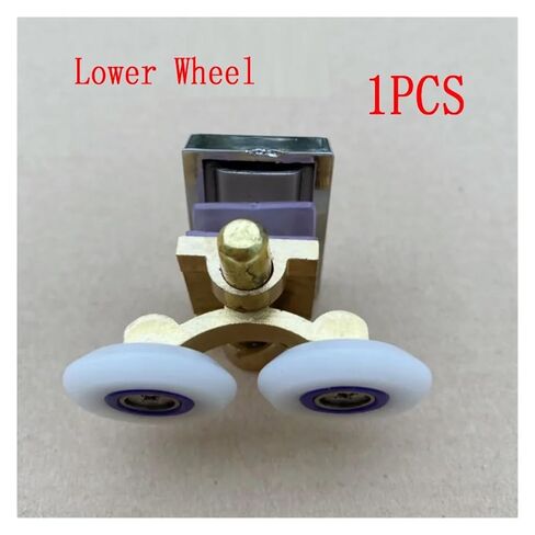 Shower Room Pulley Bathroom Glass Door Hanging Wheel Curved Door Swing Wheel Sliding Door Track Silent Wheel(Lower Wheel 1pcs) in Kuwait