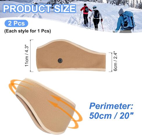 PATIKIL Ear Warmer Headband, Ear Warmer Winter Stretchy Running Sweatband Outdoor Essential for Running Walking in Kuwait