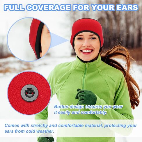 PATIKIL Ear Warmer Headband, Ear Warmer Winter Stretchy Running Sweatband Outdoor Essential for Running Walking in Kuwait