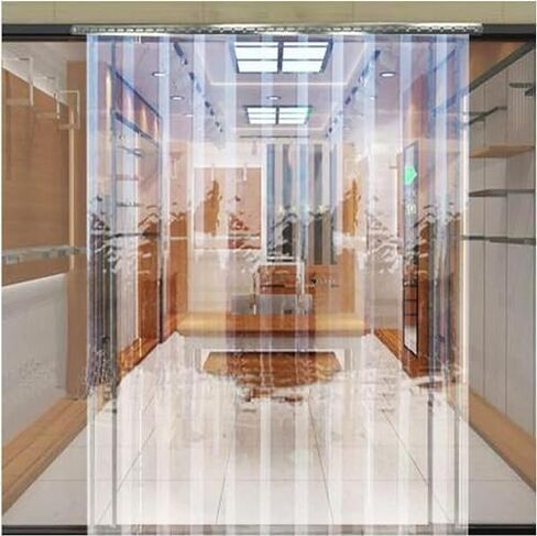ستارة شفافة من شريط PVC غطاء باب بلاستيكي مقاوم للماء والرياح للمجمدات ومداخل المستودعات (1.5 × 2.2 م) مثالية لغرف التبريد وكفاءة الطاقة in Kuwait