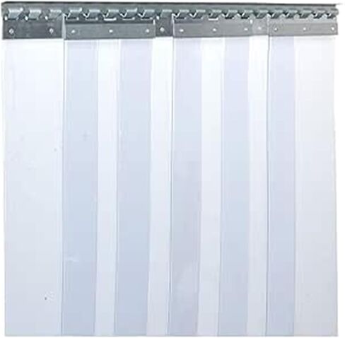 This Commercial PVC Strip Curtain for Doorways Height Clear Smooth Freezer & Cooler Overlap Strips PVC Strip Door Curtain Kit Strip Door Curtain (1.6mm,0.75Mx2M) in Kuwait