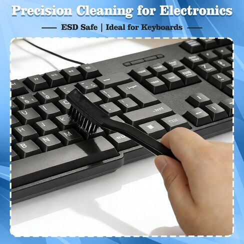 Anti Static Brush Kit,5PCS ESD Brush for Electronics Cleaning,ESD-Safe Nylon Bristles PCB Cleaning Brush,Static Dissipative Keyboard Cleaning Brushes Set for PC Motherboard Circuit Board Components in Kuwait
