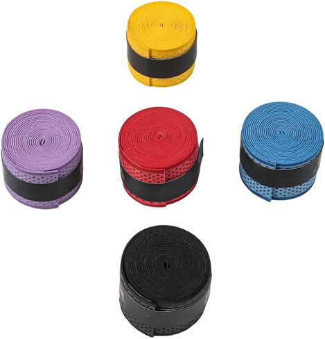 510 Pcs Badminton Squash Rods Breathable Grip Tape for Badminton Racket Racquet Squash Fishing Rod Non Slip for Better Handling (5 Pieces) in Kuwait