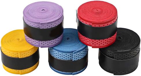 510 Pcs Badminton Squash Rods Breathable Grip Tape for Badminton Racket Racquet Squash Fishing Rod Non Slip for Better Handling (5 Pieces) in Kuwait