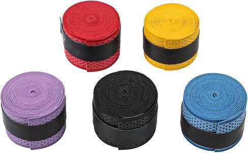 510 Pcs Badminton Squash Rods Breathable Grip Tape for Badminton Racket Racquet Squash Fishing Rod Non Slip for Better Handling (5 Pieces) in Kuwait