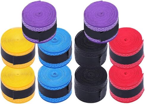 510 Pcs Badminton Squash Rods Breathable Grip Tape for Badminton Racket Racquet Squash Fishing Rod Non Slip for Better Handling (5 Pieces) in Kuwait