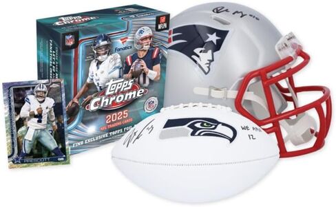 2025 Chrome Football Factory Sealed Fanatics Exclusive Mega Box (42 Cards) in Kuwait