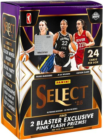 2024-25 Panini Select WNBA Basketball Trading Cards Retail Blaster Box | 24 Cards Per Box | Exclusive Pink Ice Prizms | Chase Color Wheel, Tiger & Black Finite Parallels in Kuwait