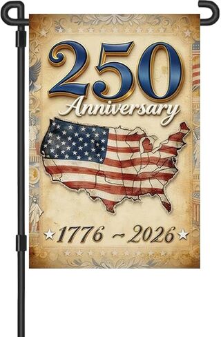250 Years Anniversary America Garden Flag,250th American Flag 1776-2026 Commemorative Patriotic Banner 4th of July Yard Sign Double-Sided Waterproof Garden Flag 12x18 Inch in Kuwait