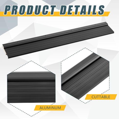 Blulu 36" Aluminum Exterior Door Threshold 5 5/8" Swing Threshold Black Heavy Duty Aluminum Door Sill Pan for Weatherproof & Easy Install for Residential/Commercial Use (1 Pcs) in Kuwait
