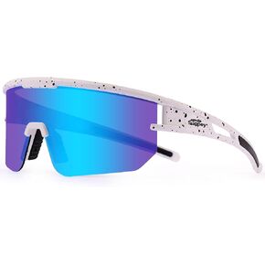 Polarized Cycling Sunglasses, TR90 Lightweight UV400, Wraparound for Run/Fish/Drive in Kuwait