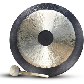 Traditional Chinese Bronze Gong, Aged Look and Beautiful Shimmering Wash Quality, with Gong Mallet, Hanging String(16 Inch) in Kuwait