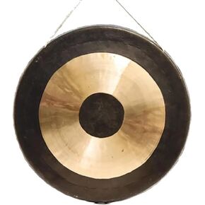 Chinese Bronze Gong, Calming Sound, with Gong Mallet, Hanging String, Great for Sound Healing, Home, Office, Shimmering Wash Quality(20Inch) in Kuwait