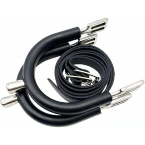 Rubber Round End Bumper Spurs for English Riding, 0.79" Neck, Leather Straps | Stainless Steel in Kuwait