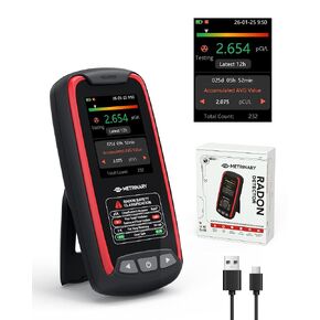 Radon Detector for Home, Rechargeable Radon Monitor with TFT Color Display, Portable Radon Tester with 12H Initial Result, 504 Days Data Memory, Visual & Audible Alert (pCi/L or Bq/m³) in Saudi Arabia