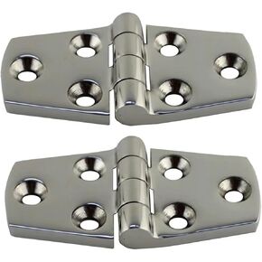 Cast Door Strap with 6 Holes 76mm 102mm Mirror Polishing Hinges Hardware 2Pcs(38X76mm) in Kuwait