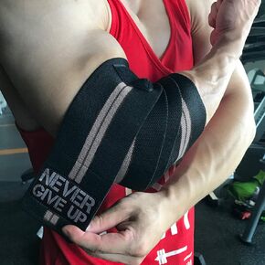 Professional Elastic Elbow Wraps Straps Elbow Support Compression Protection Brace for Bodybuilding Workout Powerlifting Men Gym in Saudi Arabia