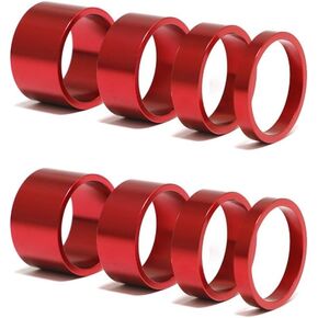 8PCS Aluminum Alloy Headset Spacer Set – 5/10/15/20mm Height Adjustment Rings for 1-1/8 Inch Steerer Tubes, Compatible with BMX & Road Bikes in Kuwait