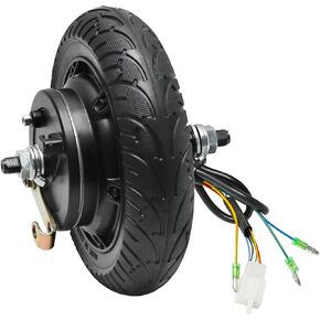 24V 350W Hub Motor 8 inch Wheel Motor Scooter Brushless Hub Motor with Wheel Tire Drum Brake Motor Wheel Replacement for E Bike Motorcycle Bicycle Wheelbarrow Cart MTB Road Bike in Kuwait