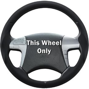 Fit for Toyota Steering Wheel Cover, Car Steering Wheel Cover for Toyota Corolla(2020-2026) Rav4(2019-2025) Camry(2018-2024) Venza(2021-2024) Avalon(2019-2022) Accessories (Perforated Black) in Saudi Arabia
