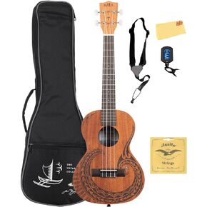Kala Courage Mahogany Tenor Ukulele Bundle with Gig Bag, Tuner, Strap, Strings, and Austin Bazaar Polishing Cloth in Saudi Arabia