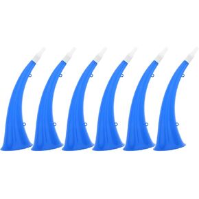 Kisangel 6pcs Sports Event Horns: Stadium Noisemakers Trumpets - 9.5 Inch Portable Plastic Noisemaker - Blue Cheering Horn Favors for Game Day Football Games in Kuwait