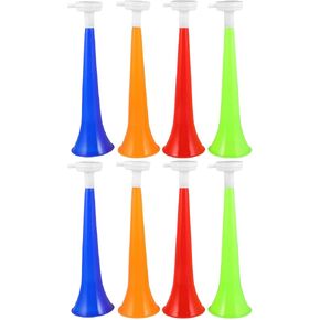 Kisangel 8pcs Stadium Horns, 11 Inch Sturdy Plastic Blower Trumpets for Sports Events Celebrations, Noise Makers Loud Cheering Horns for Graduation, Parades, Birthday in Kuwait