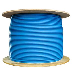 كابل إيثرنت COMZON Cat6a 24AWG UTP زوج ملتوي غير محمي، سرعة شبكة 500 ميجاهرتز 10 جيجابت في الثانية، سلك مجدول، بكرة كبيرة للشبكات، 1000 قدم، أزرق in Kuwait